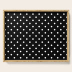 Licorice Black with White Polka Dots Serving Tray Gallery Image 1