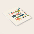 Mid Century Modern Abstract Colorful Shapes Funky Cool Minimalist Pattern Notebook Gallery Image 3