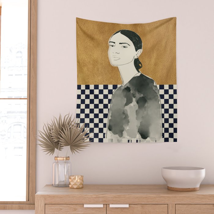 Girl Portrait 5 Wall Tapestry Gallery Image 2