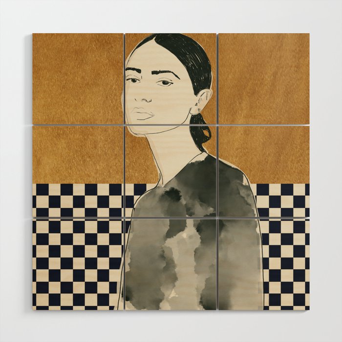 Girl Portrait 5 Wood Wall Art Gallery Image 1
