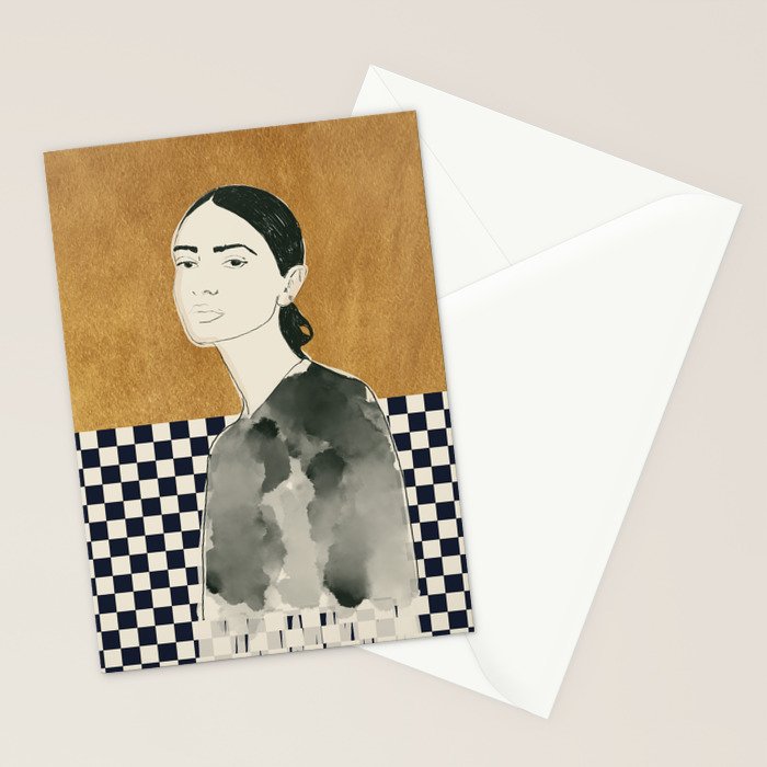 Girl Portrait 5 Stationery Card Gallery Image 2