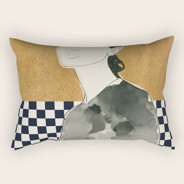 Girl Portrait 5 Rectangular Pillow Gallery Image 2