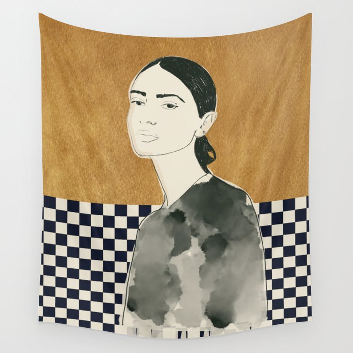 Girl Portrait 5 Wall Tapestry Gallery Image 4