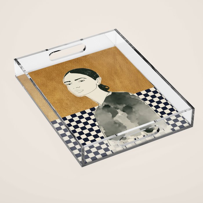 Girl Portrait 5 Acrylic Tray Gallery Image 1