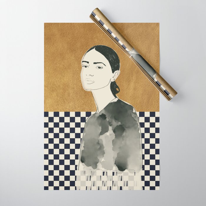 Girl Portrait 5 Wrapping Paper Gallery Image 1