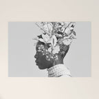 Bloom in White Welcome Mat Gallery Image 1