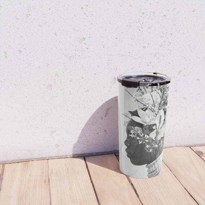 Bloom in White Travel Mug Gallery Image 4