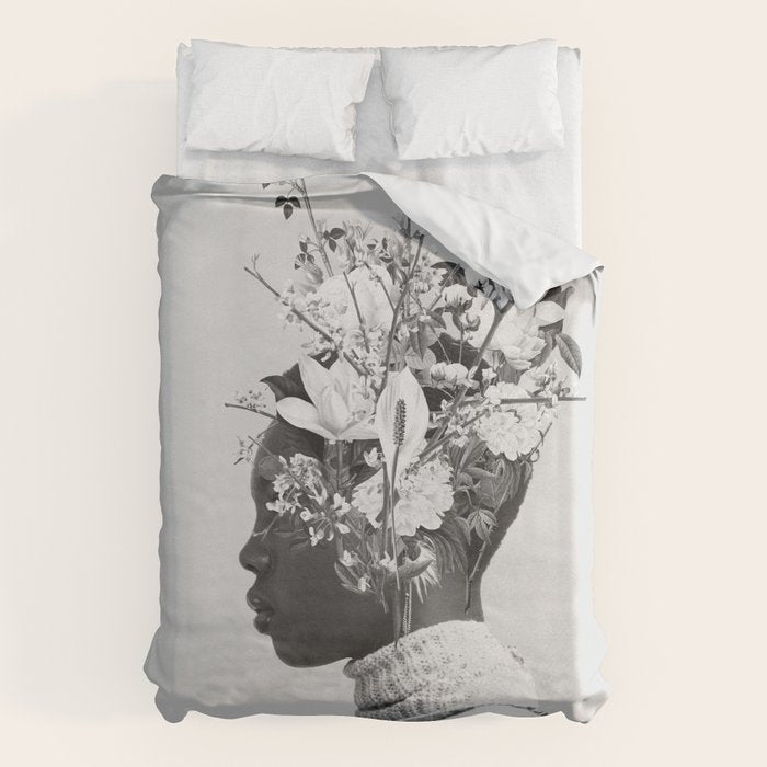 Bloom in White Duvet Cover Gallery Image 1