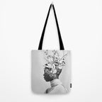 Bloom in White Tote Bag Gallery Image 2