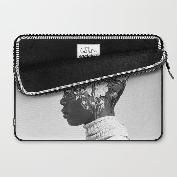 Bloom in White Laptop Sleeve Gallery Image 2