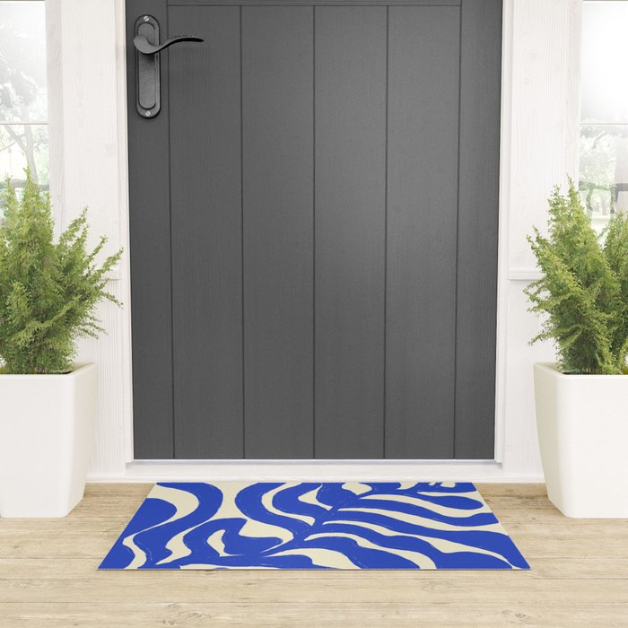 matisse blue leaves Welcome Mat Gallery Image 3