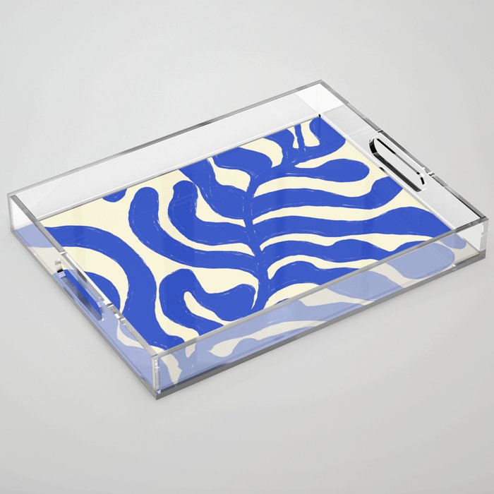 matisse blue leaves Acrylic Tray Gallery Image 1
