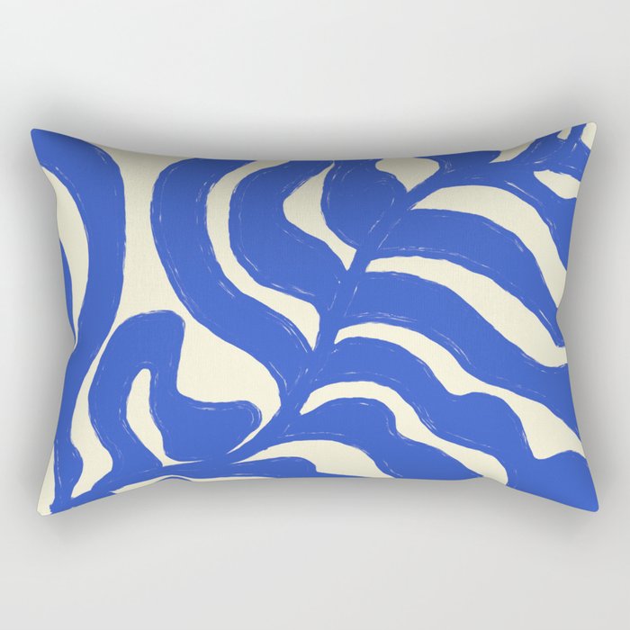 matisse blue leaves Rectangular Pillow Gallery Image 1