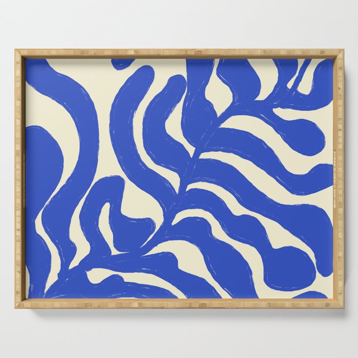 matisse blue leaves Serving Tray Gallery Image 1