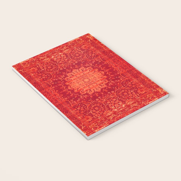 Orange Boho Oriental Traditional Antique Moroccan Style Notebook Gallery Image 3