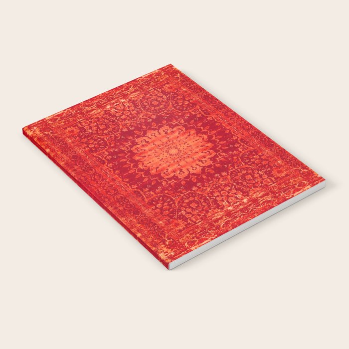 Orange Boho Oriental Traditional Antique Moroccan Style Notebook Gallery Image 2