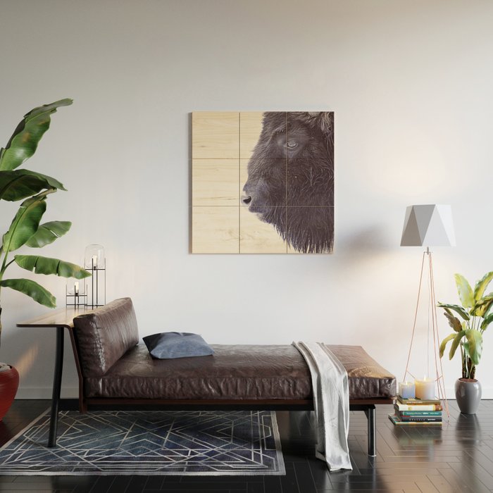 BLACK BUFFALO Wood Wall Art Gallery Image 2