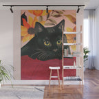 Black Cat Wall Mural Gallery Image 1