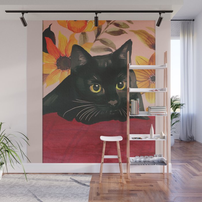 Black Cat Wall Mural Gallery Image 1