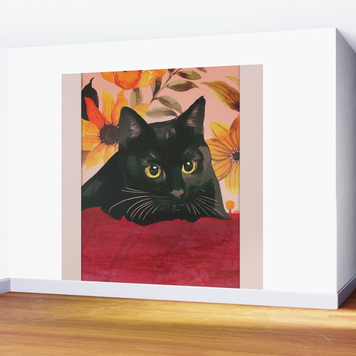 Black Cat Wall Mural Gallery Image 2