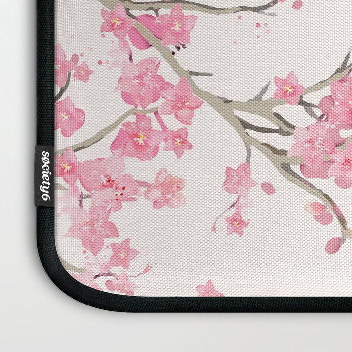 Birds and cherry blossoms Laptop Sleeve Gallery Image 3