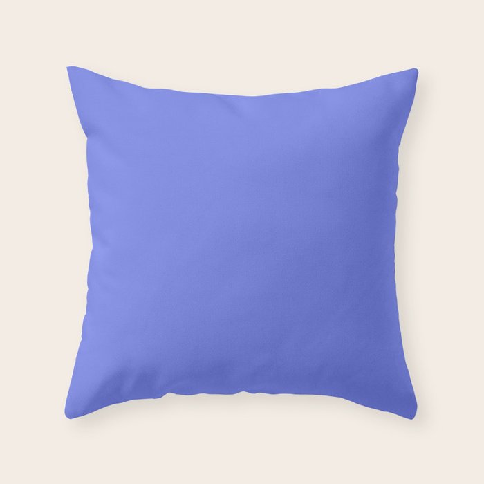 Periwinkle Solid Color Throw Pillow Gallery Image 1