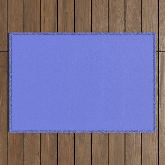 Periwinkle Solid Color Outdoor Rug Gallery Image 1
