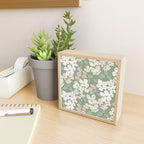 Soft meadow blooms - dusty mint, cream and pink floral pattern Mini Art Print Gallery Image 2