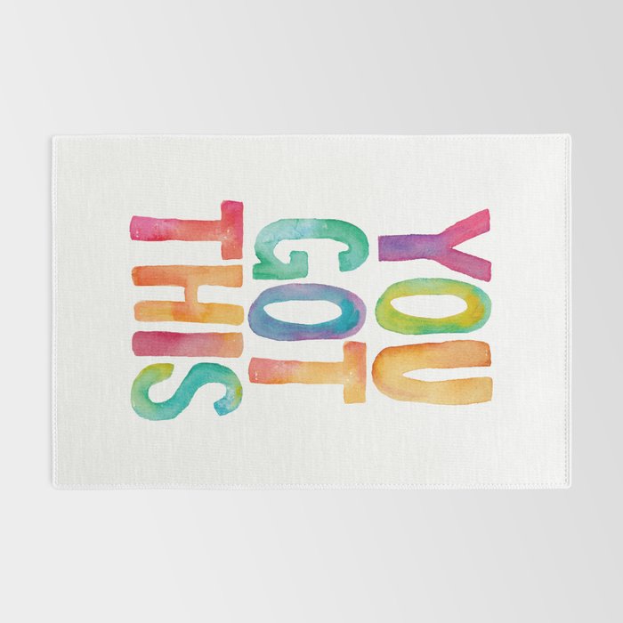 You Got This Rainbow Watercolor Rug Gallery Image 2