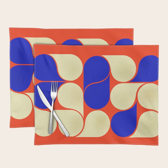 Mid-century geometric shapes-no10 Placemat Gallery Image 1