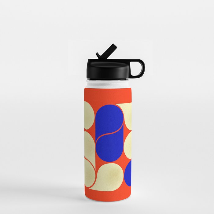 Mid-century geometric shapes-no10 Water Bottle Gallery Image 1