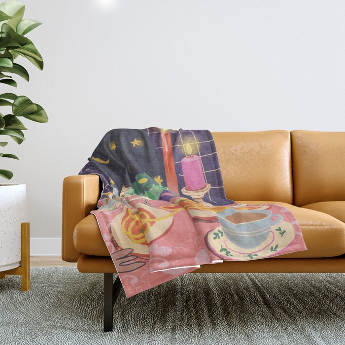 Spaghetti dinner date  Throw Blanket Gallery Image 1