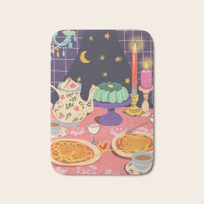 Spaghetti dinner date  Bath Mat Gallery Image 1
