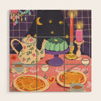Spaghetti dinner date  Wood Wall Art Gallery Image 1
