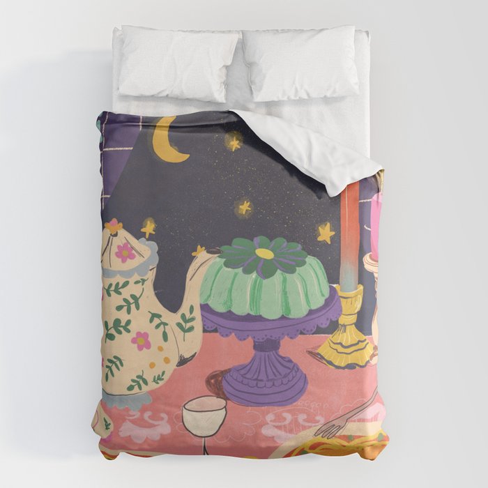 Spaghetti dinner date  Duvet Cover Gallery Image 6