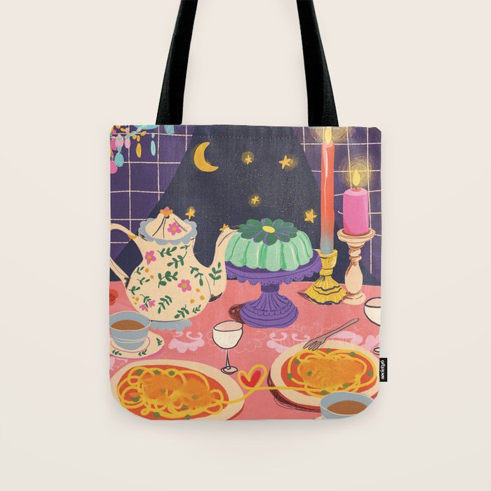 Spaghetti dinner date  Tote Bag Gallery Image 1