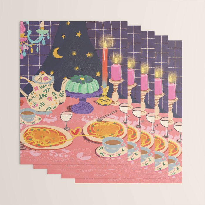 Spaghetti dinner date  Wrapping Paper Gallery Image 3
