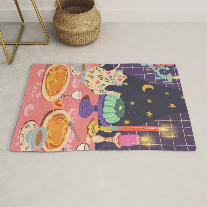 Spaghetti dinner date  Rug Gallery Image 1