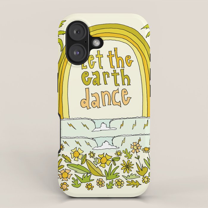 let the earth dance // retro surf art by surfy birdy iPhone Case Gallery Image 1