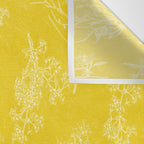 Vintage Style Botanical Cottage Textured Pattern in Yellow Wall Tapestry Gallery Image 3