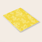 Vintage Style Botanical Cottage Textured Pattern in Yellow Notebook Gallery Image 3