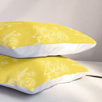 Vintage Style Botanical Cottage Textured Pattern in Yellow Pillow Sham Gallery Image 3