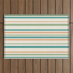 Classic Stripes XXVI - Natural Boho Outdoor Rug Gallery Image 1