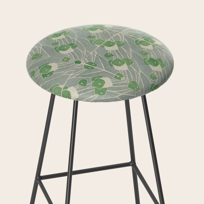 Green Geometric 1915 Hannah Borger Overbeck Stool Gallery Image 2