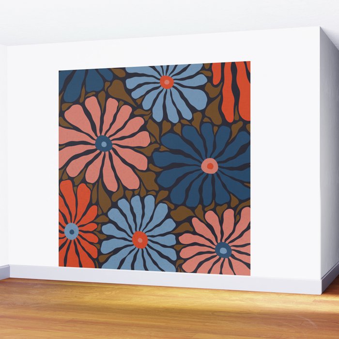 Lazy Florals #4 Wall Mural Gallery Image 2