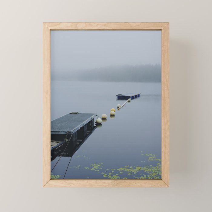 torrey pond - fog nature water travel photograph Mini Art Print Gallery Image 1