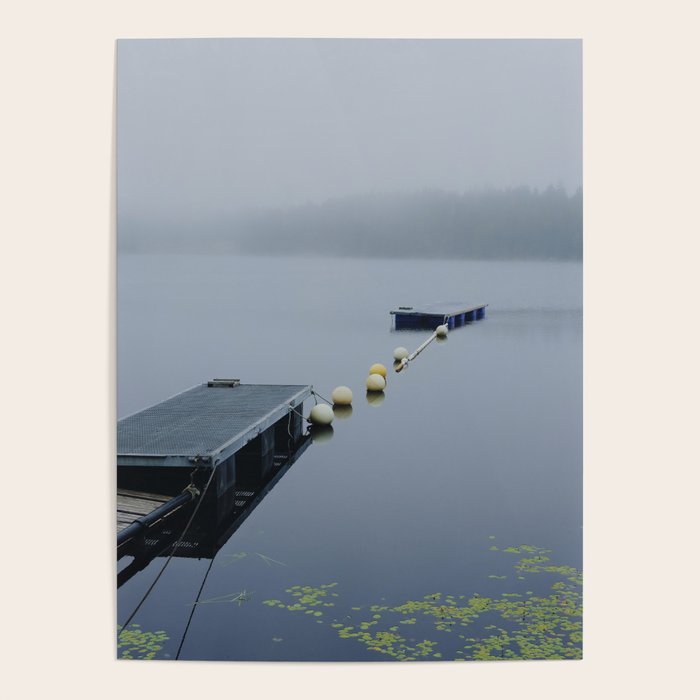 torrey pond - fog nature water travel photograph Poster Gallery Image 1