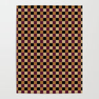 Checkered Multicolor Pattern X Black Orange Berry Poster Gallery Image 4