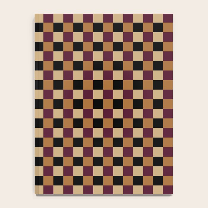 Checkered Multicolor Pattern X Black Orange Berry Notebook Gallery Image 4