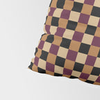 Checkered Multicolor Pattern X Black Orange Berry Pillow Sham Gallery Image 4